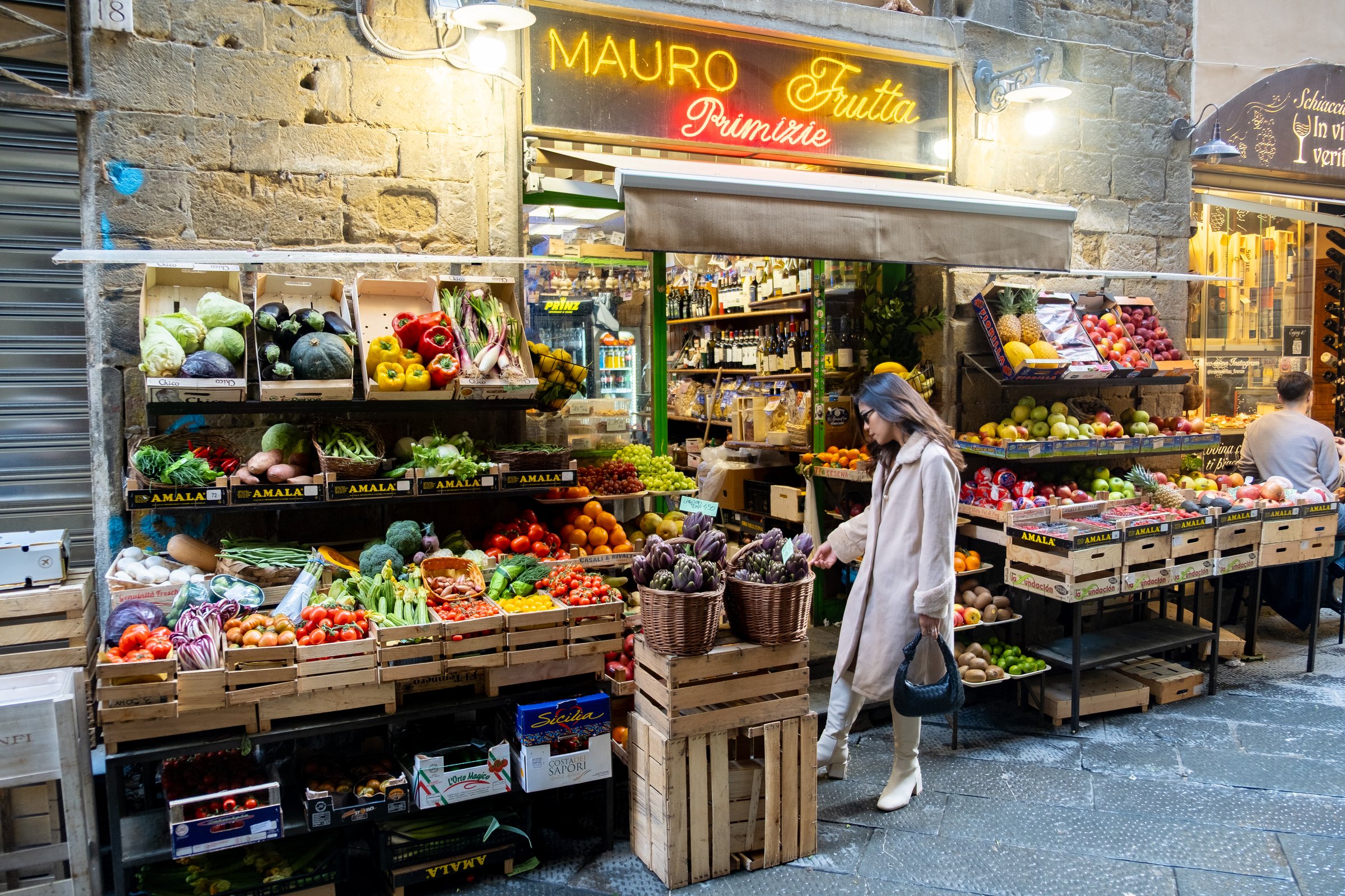 Street market in Florence, Italy — the warmth and relationship at the heart of Italian commerce and culture