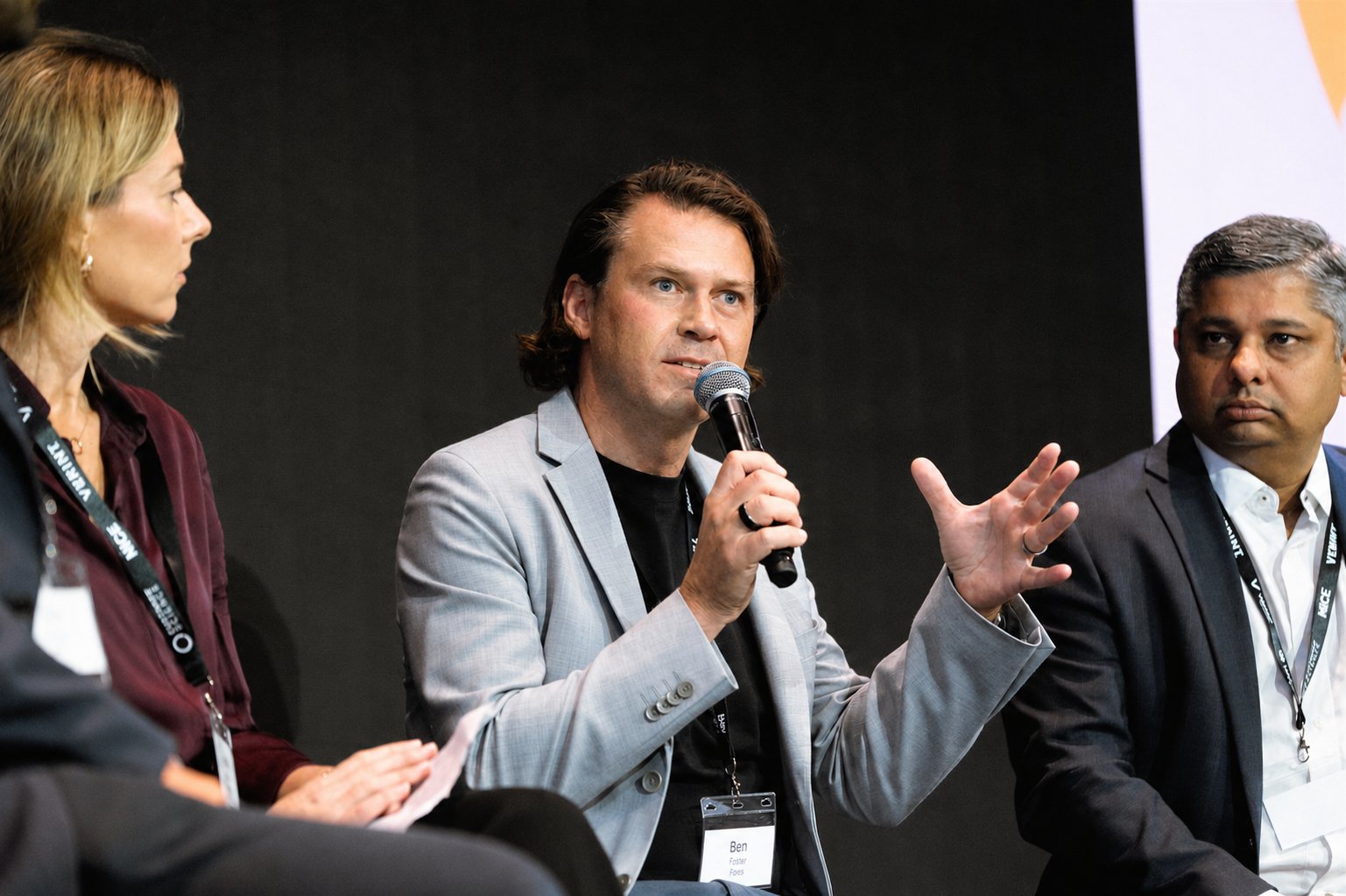 Ben Farrell close-up on CX Showcase panel